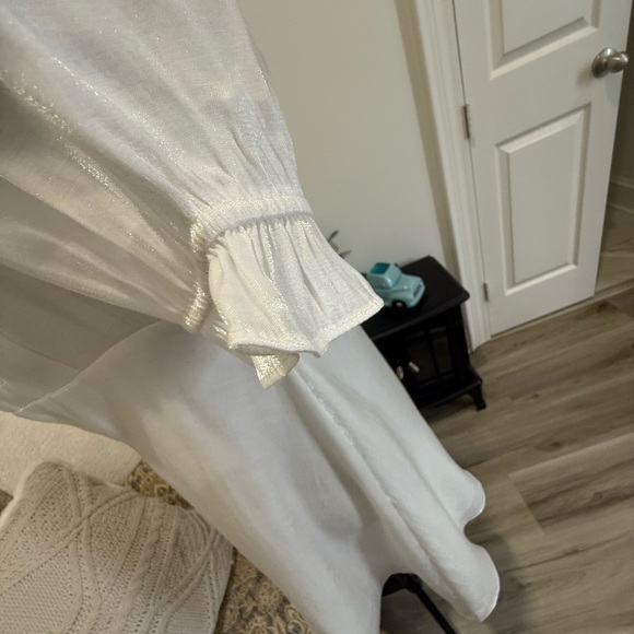 Altar'd State White Puff Sleeve A-Line Sundress - Picture 6 of 8